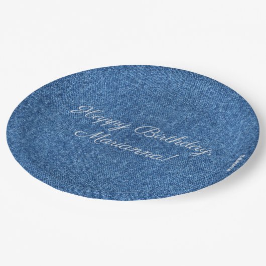 Assiettes En Carton HAMbyWG - Plaques papier 9" - Image Denim (Angle)