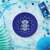 Assiettes En Carton Hamsa Hand-Evil Eye Amulet (Fête)