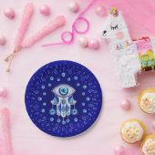 Assiettes En Carton Hamsa Hand-Evil Eye Amulet (Fête)