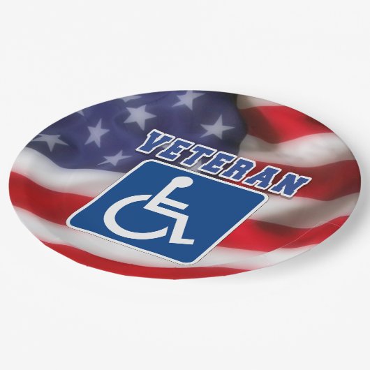 Assiettes En Carton Handicap Handicap Vétérinaire États-Unis (Angle)