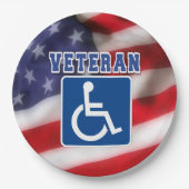 Assiettes En Carton Handicap Handicap Vétérinaire États-Unis (Devant)