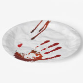 Assiettes En Carton Handprint sanglant (Angle)