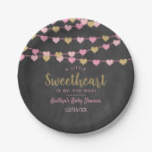 Assiettes En Carton Hanging Love Hearts Petit Baby shower amoureux (Devant)