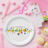 Assiettes En Carton Hanouka Coloré  (Fête)