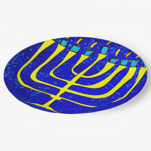 Assiettes En Carton Hanoukka (Angle)