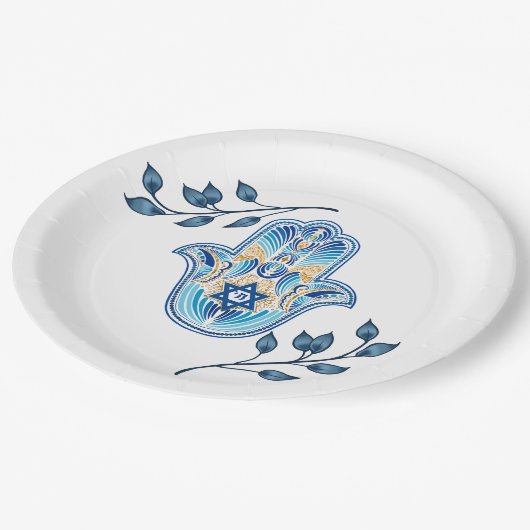 Assiettes En Carton Hanoukka (Angle)