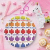 Assiettes En Carton Hanoukka 3D Dreidels (Fête)