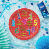 Assiettes En Carton Hanoukka 8 nuits folles Rouge (Fête)