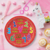 Assiettes En Carton Hanoukka 8 nuits folles Rouge (Fête)