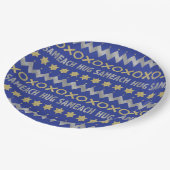Assiettes En Carton Hanoukka Chag Sameach/Joyeux Fêtes (Angle)