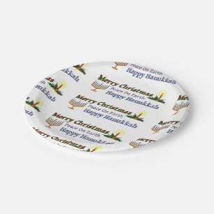 Assiettes En Carton Hanoukka de Noël