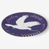 Assiettes En Carton Hanoukka Dove Design (Angle)