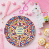 Assiettes En Carton Hanoukka Dreidel Design (Fête)