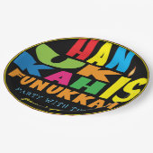 Assiettes En Carton Hanoukka est Funukkah (Angle)