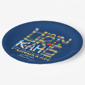 Assiettes En Carton Hanoukka est Funukkah heureux (Angle)