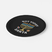Assiettes En Carton Hanoukka pas aujourd'hui Père Noël juif Chanoukah (Angle)