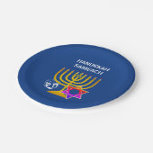 Assiettes En Carton Hanoukka SAMEACH moderne (Angle)