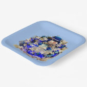 Assiettes En Carton Hanoukka Star moderne de David Snowman Wreath (Angulaire)