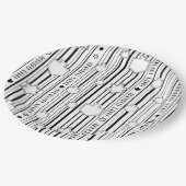 Assiettes En Carton Hanoukka Stripes, Stars et Dreidels (Angle)