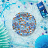 Assiettes En Carton Hanukiahs, Menorahs et Motif de bougies (Fête)