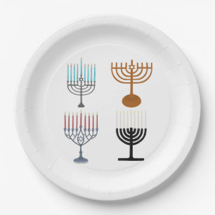 Assiettes En Carton Hanukkah Judaism Jew Religion