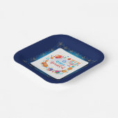 Assiettes En Carton Hanukkiah Happy Hanukkah Jewish Holiday Menorah (Angulaire)