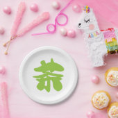 Assiettes En Carton Hanzi / Kanji Langue Caractère Thé chinois (Fête)