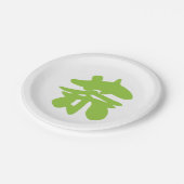 Assiettes En Carton Hanzi / Kanji Langue Caractère Thé chinois (Angle)