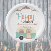 Assiettes En Carton HAPPER CAMPER mignon Retro RV