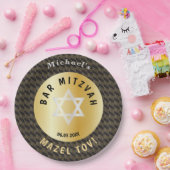 Assiettes En Carton Happy Bar Mitzvah 20XX Gold Décoratif (Fête)