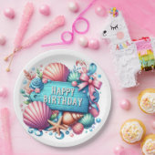 Assiettes En Carton Happy Birthday Beach Tropical Theme (Fête)