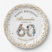 Assiettes En Carton  Happy Birthday Cheers To 60 Years Photo Collage (Devant)