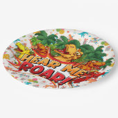 Assiettes En Carton Happy Birthday Dinosaur (Angle)