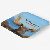 Assiettes En Carton Happy Birthday Moose Wildlife (Angulaire)