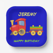 Assiettes En Carton Happy Birthday, Toy Train, template (Recto)
