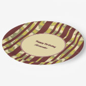 Assiettes En Carton Happy Birthday Urban Camouflage Stripe Pattern (Angle)