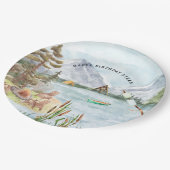 Assiettes En Carton Happy Camper | Camping fête d'anniversaire (Angle)