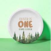 Assiettes En Carton Happy Camper Forest First Birthday Papier Plaque