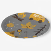 Assiettes En Carton Happy Camper Party Plaques papier (Angle)