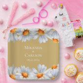 Assiettes En Carton Happy Daisy Mariage (Fête)