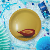 Assiettes En Carton Happy Diwali Diya - Plaque papier (Fête)