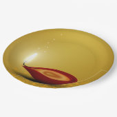 Assiettes En Carton Happy Diwali Diya - Plaque papier (Angle)