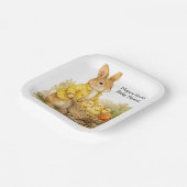 Assiettes En Carton Happy Easter Bunny Rabbit Baby Shower (Angulaire)
