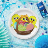 ASSIETTES EN CARTON "HAPPY EASTER" CHICS (Fête)