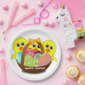 ASSIETTES EN CARTON "HAPPY EASTER" CHICS (Fête)