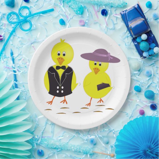 ASSIETTES EN CARTON "HAPPY EASTER" CHICS (Fête)