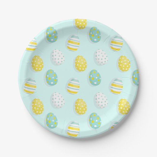 Assiettes En Carton Happy Easter Egg Pattern (Devant)