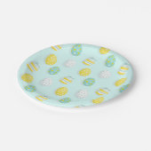 Assiettes En Carton Happy Easter Egg Pattern (Angle)