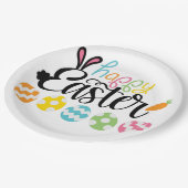 Assiettes En Carton Happy Easter Eggs (Angle)
