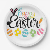 Assiettes En Carton Happy Easter Eggs (Devant)